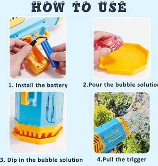 🚀 Rocket Bubble Gun
